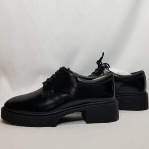Coach Women's Lyla Leather Derby Oxfords Size 7.5 Black NWT